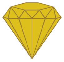 ilustração de sinal de diamante para ícone, símbolo, pictograma, site ou elemento de design gráfico. formato png