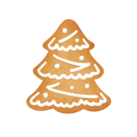 Aquarell Weihnachtsbaum Form Lebkuchen Keks png