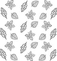 autumn floral background with leaves . Vector illustration