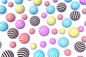 3d interpretazione bene per Natale o nuovo anno elementi sfondo con decorativo colorato sfera. i regali per vacanze. moderno design. isolato illustrazione. png