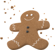 3d renderização de fundo de elementos de natal ou ano novo com biscoitos decorativos e candys. presentes coloridos para feriados. design moderno. ilustração isolada. png