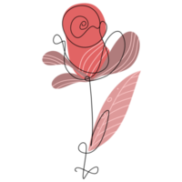 uno linea fiore disegno png