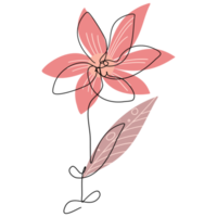 dessin de fleur en une ligne png