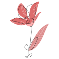 dibujo de flor de una linea png