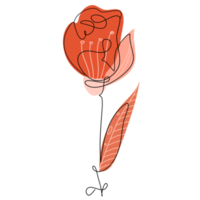 een lijn bloem tekening png