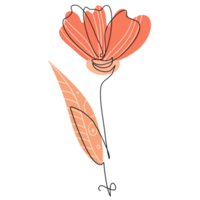 dessin de fleur en une ligne png