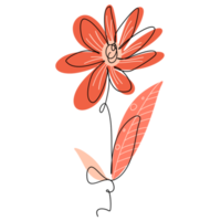 dessin de fleur en une ligne png