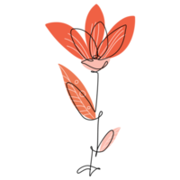 dibujo de flor de una linea png