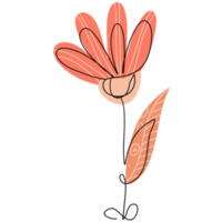 dibujo de flor de una linea png