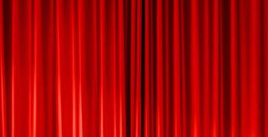 fondo de textura de cortina de escenario rojo foto