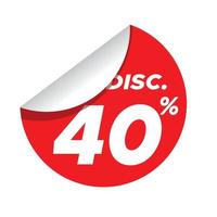 discount sale sticker label vector