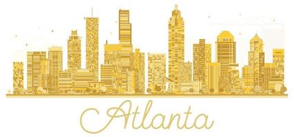 Atlanta USA City skyline golden silhouette. vector