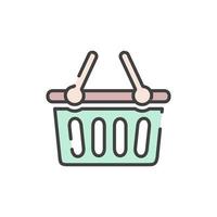 shopping basket icon vector