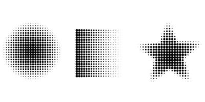 Halftone gradient effect vector set