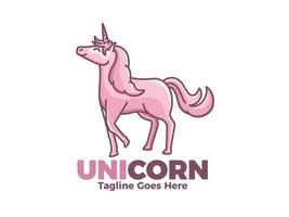 diseño de logotipo de unicornio vector