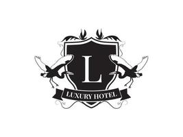 logotipo de hotel de lujo vector