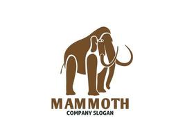 diseño de logotipo de mamut vector