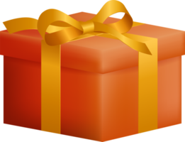 Realistic gift box design png