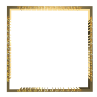 The Chinese gold frame png image 3d rendering