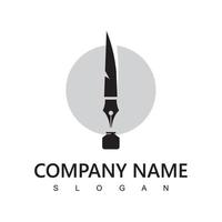 Pen Logo, Business, Education, And Law firm Company Symbol vector