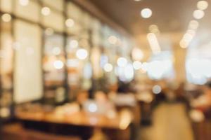 Restaurant cafe or coffee shop interior with people abstract defocused blur background photo