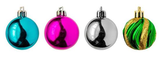 Christmas ball set isolated on white background photo