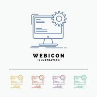 Internet. layout. page. site. static 5 Color Line Web Icon Template isolated on white. Vector illustration