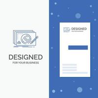 Business Logo for Level. design. new. complete. game. Vertical Blue Business .Visiting Card template vector