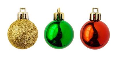 Christmas ball set isolated on white background photo