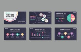 Octagon Presentation Template Design vector