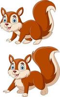 Cartoon funny squirrel a smile vector