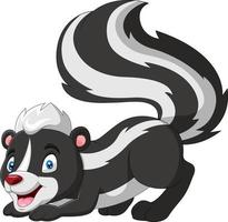 Cartoon funny skunk a smile vector