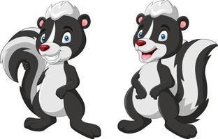 Cartoon funny skunk a smile vector