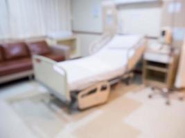 Abstract blurred hospital room interior for background photo