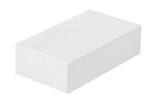 Mockup white box isolated on white background photo