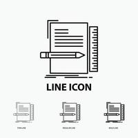 Code. coding. file. programming. script Icon in Thin. Regular and Bold Line Style. Vector illustration