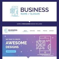 Beautiful Business Concept Brand Name Api logo and Banner vector