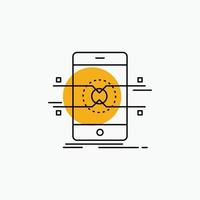 Api. interface. mobile. phone. smartphone Line Icon vector