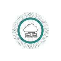 cloud. network. server. internet. data Line Icon. Vector isolated illustration