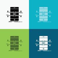 Api. interface. mobile. phone. smartphone Icon Over Various Background. glyph style design. designed for web and app. Eps 10 vector illustration