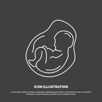 Baby. pregnancy. pregnant. obstetrics. fetus Icon. Line vector symbol for UI and UX. website or mobile application