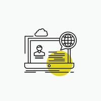 webinar, forum, online, seminar, website Line Icon vector