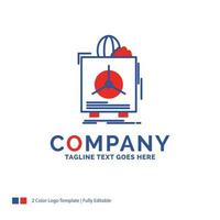 Company Name Logo Design For insurance. Fragile. product. warranty. health. Blue and red Brand Name Design with place for Tagline. Abstract Creative Logo template for Small and Large Business. vector