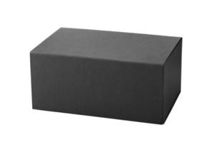 Mockup black box isolated on white background photo