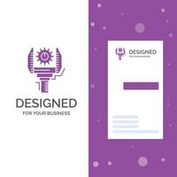 Business Logo for Automation. industry. machine. production. robotics. Vertical Purple Business .Visiting Card template. Creative background vector illustration