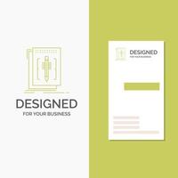 Business Logo for Code. edit. editor. language. program. Vertical Green Business .Visiting Card template. Creative background vector illustration