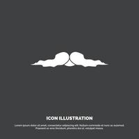 moustache. Hipster. movember. male. men Icon. glyph vector symbol for UI and UX. website or mobile application