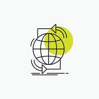 Connectivity. global. internet. network. web Line Icon vector