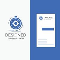 Business Logo for Action. fast. performance. process. speed. Vertical Blue Business .Visiting Card template. vector