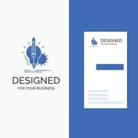 Business Logo for Idea. insight. key. lamp. lightbulb. Vertical Blue Business .Visiting Card template. vector